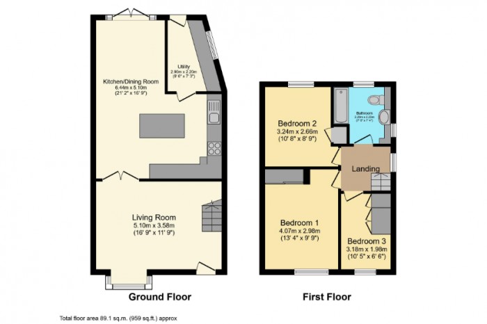 Floorplans For Stanhurst Way, West Bromwich, West Midlands